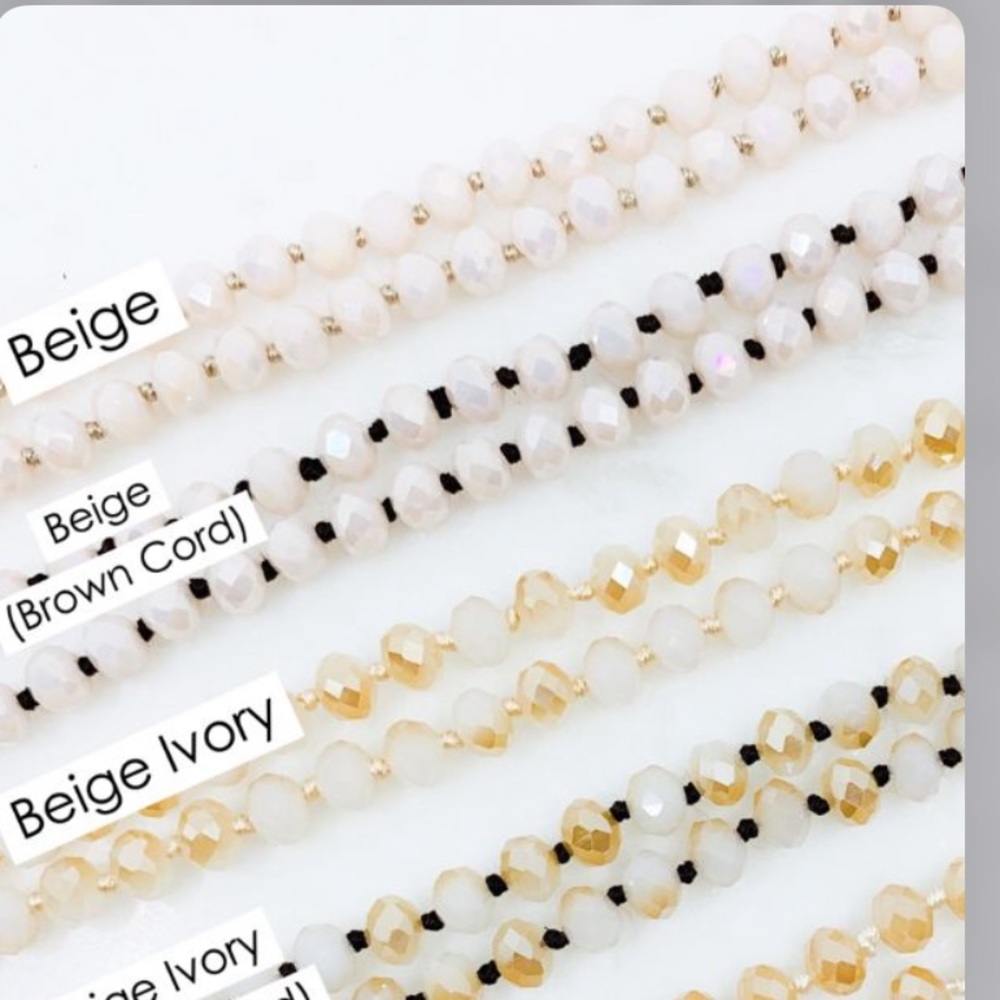 Beige 60” necklace